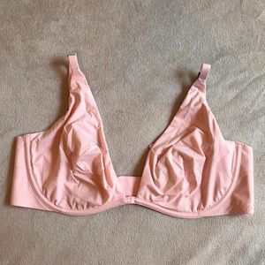 38DD pink unlined plunge bra